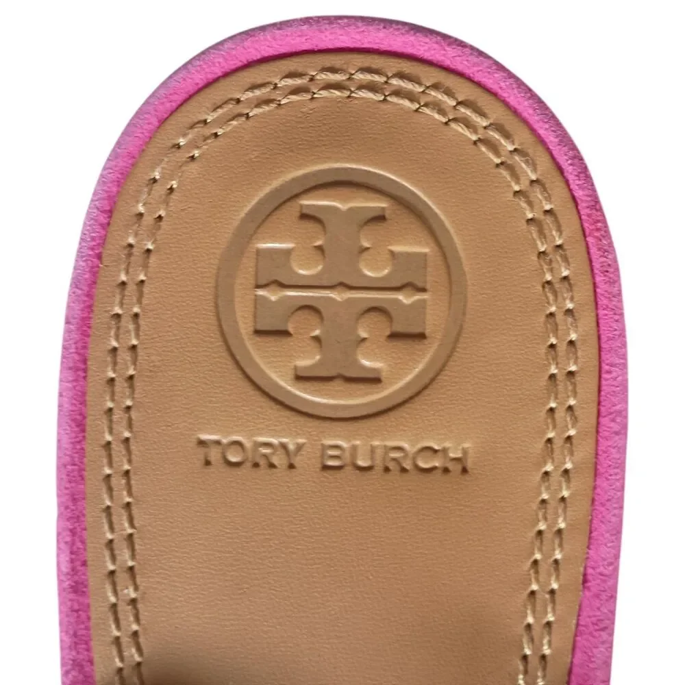 Tory Burch Rosalind Mule Lancaster Suede Crazy Pink Slides Shoes Womens 11 M